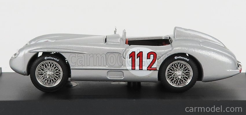Mercedes Benz 300 Slr Roadster N°112 Targa Florio 1955 Jan Manuel Fangio 1:43 Brumm strieborná