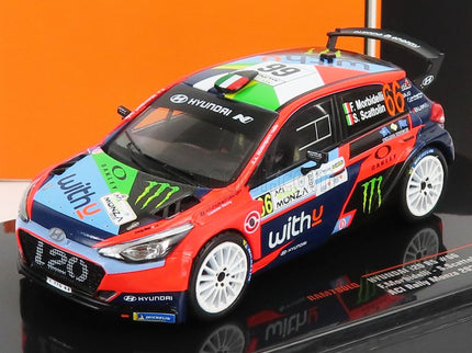 Hyundai i20 R5 Team Withyu N°66 Rally Aci Monza 2020 F.Morbidelli - S.Scattolin 1:43 IXO Models červená čierna modrá