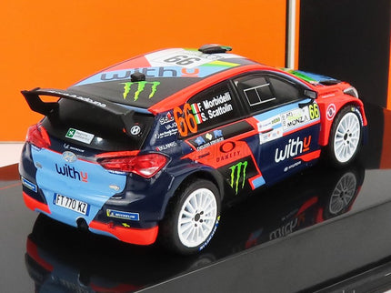 Hyundai i20 R5 Team Withyu N°66 Rally Aci Monza 2020 F.Morbidelli - S.Scattolin 1:43 IXO Models červená čierna modrá