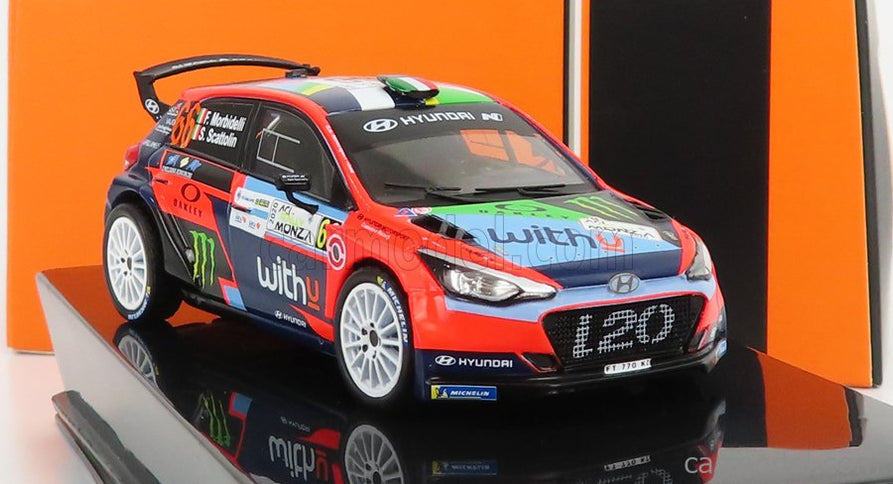 Hyundai i20 R5 Team Withyu N°66 Rally Aci Monza 2020 F.Morbidelli - S.Scattolin 1:43 IXO Models červená čierna modrá