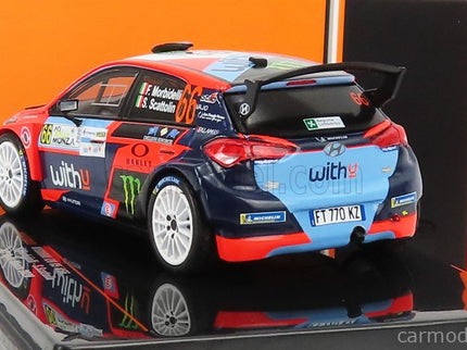 Hyundai i20 R5 Team Withyu N°66 Rally Aci Monza 2020 F.Morbidelli - S.Scattolin 1:43 IXO Models červená čierna modrá