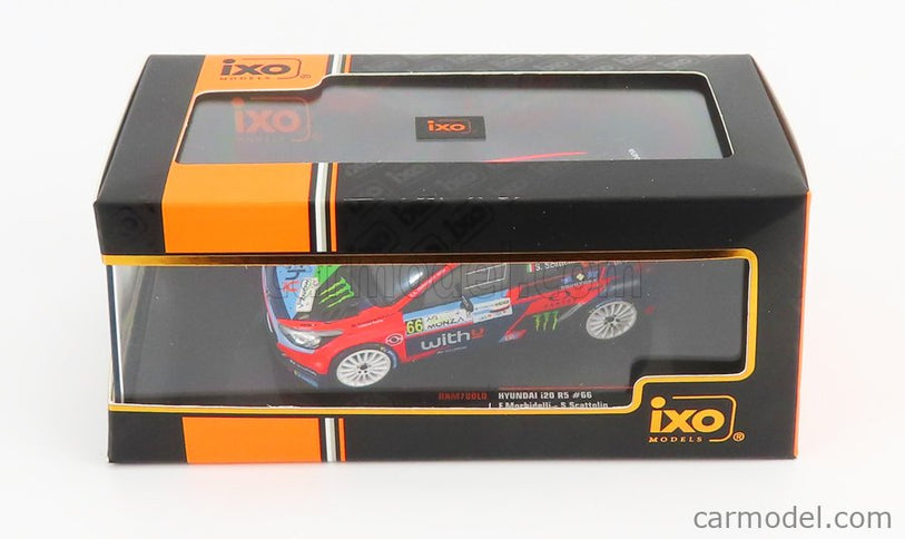 Hyundai i20 R5 Team Withyu N°66 Rally Aci Monza 2020 F.Morbidelli - S.Scattolin 1:43 IXO Models červená čierna modrá