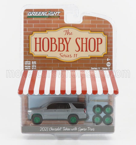 CHEVROLET | TAHOE WITH SPARE TIRES 2021 - GREEN WHEELS | GREY MET