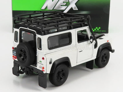 LAND ROVER | LAND DEFENDER 90 WITH ROOF RACK 1984 | WHITE BLACK