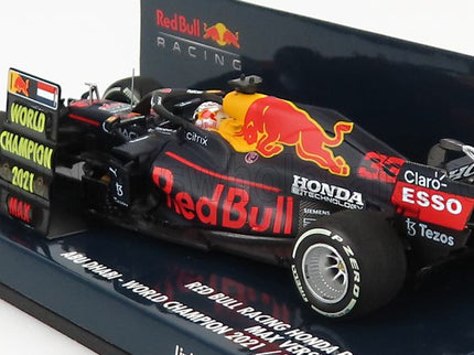 RED BULL | F1  RB16B HONDA RA620H TEAM RED BULL RACING N 33 WINNER ABU DHABI GP WORLD CHAMPION WITH PIT BOARD 2021 MAX VERSTAPPEN | MATT BLUE YELLOW RED
