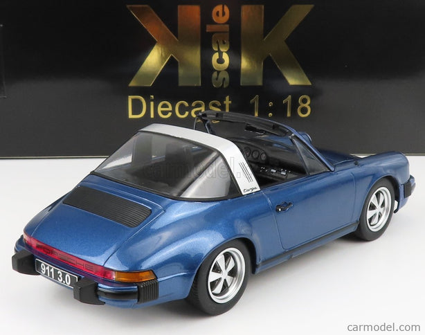 Porsche 911 Carrera 3.0 Targa 1977 1:18 KK Scale modrá metalická