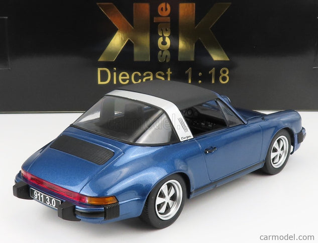 Porsche 911 Carrera 3.0 Targa 1977 1:18 KK Scale modrá metalická