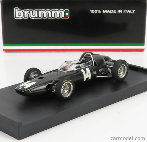 BRM F1 P57 N°14 Víťaz Italy Monza GP Graham Hill 1962 Majster Sveta 1:43 Brumm sivá metalická