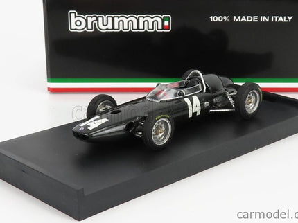 BRM F1 P57 N°14 Víťaz Italy Monza GP Graham Hill 1962 Majster Sveta 1:43 Brumm sivá metalická