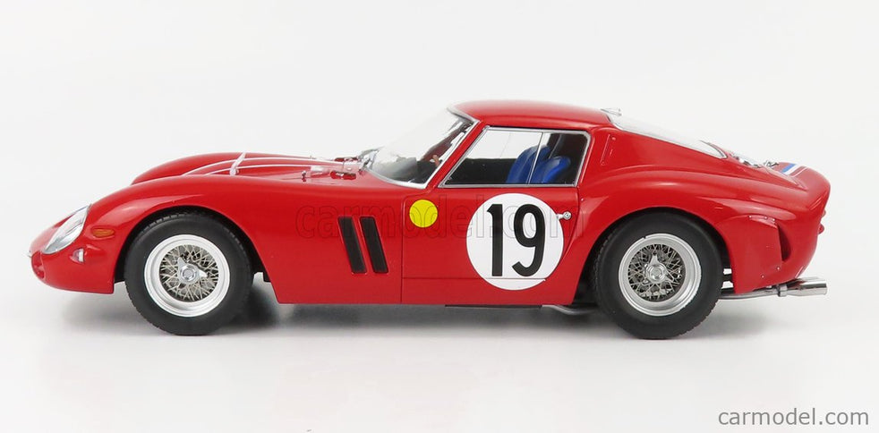 Ferrari 250 GTO 3.0L V12 Coupe Team Pierre Noblet N°19 2. Miesto 24h Le Mans 1962 Jean Guichet - Pierre Noblet 1:18 KK Scale červená biela modrá