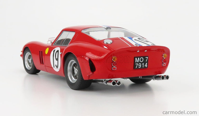 Ferrari 250 GTO 3.0L V12 Coupe Team Pierre Noblet N°19 2. Miesto 24h Le Mans 1962 Jean Guichet - Pierre Noblet 1:18 KK Scale červená biela modrá