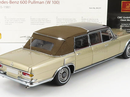 MERCEDES BENZ | S-CLASS 600 PULLMAN (W100) LANDAULET SOFT-TOP SEMICONVERTIBLE 1972 | GOLD MET