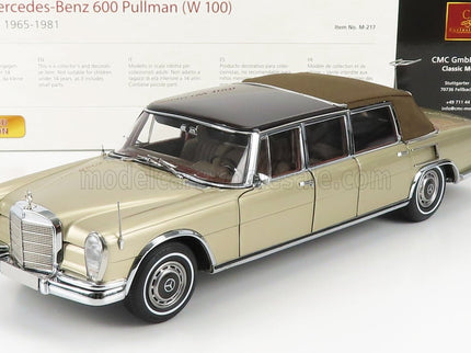 MERCEDES BENZ | S-CLASS 600 PULLMAN (W100) LANDAULET SOFT-TOP SEMICONVERTIBLE 1972 | GOLD MET