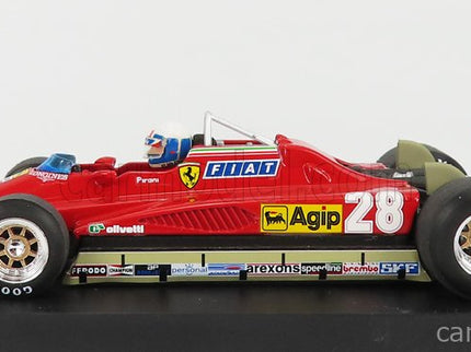 Ferrari F1 126C2 N°28 Víťaz San Marino Imola GP 1982 Didier Pironi - With Driver Figúrka 1:43 Brumm červená