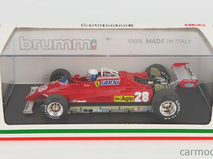 Ferrari F1 126C2 N°28 Víťaz San Marino Imola GP 1982 Didier Pironi - With Driver Figúrka 1:43 Brumm červená