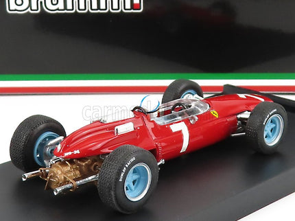 Ferrari F1 158 N°7 Víťaz German GP John Surtees 1964 Majster Sveta - With Driver Figúrka 1:43 Brumm červená