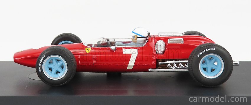 Ferrari F1 158 N°7 Víťaz German GP John Surtees 1964 Majster Sveta - With Driver Figúrka 1:43 Brumm červená