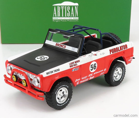Ford Bronco Baja N°56 Purolator Tribute Edícia 1975 1:18 Greenlight červená biela čierna