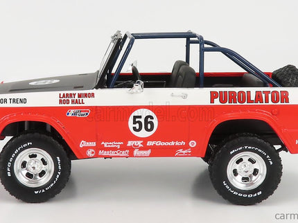 Ford Bronco Baja N°56 Purolator Tribute Edícia 1975 1:18 Greenlight červená biela čierna