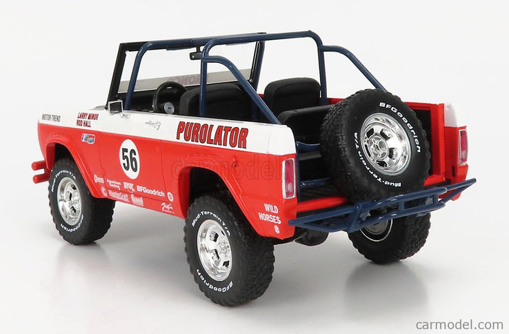 Ford Bronco Baja N°56 Purolator Tribute Edícia 1975 1:18 Greenlight červená biela čierna