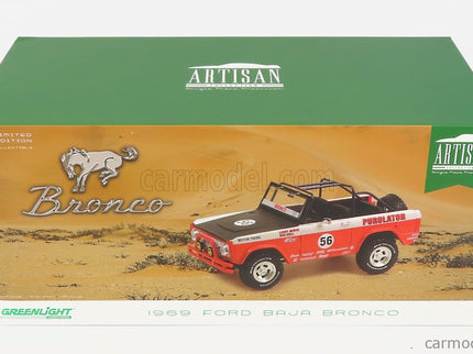 Ford Bronco Baja N°56 Purolator Tribute Edícia 1975 1:18 Greenlight červená biela čierna