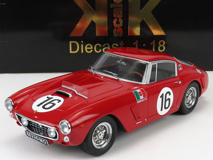 Ferrari 250GT Swb 3.0L V12 Coupe Team Scuderia Serenissima N°16 24h Le Mans 1961 Maurice Trintignant - Carlo Maria Abate 1:18 KK Scale červená
