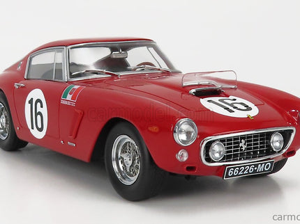 Ferrari 250GT Swb 3.0L V12 Coupe Team Scuderia Serenissima N°16 24h Le Mans 1961 Maurice Trintignant - Carlo Maria Abate 1:18 KK Scale červená