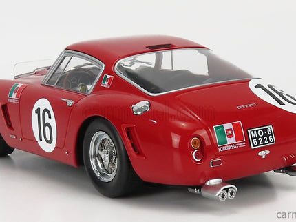 Ferrari 250GT Swb 3.0L V12 Coupe Team Scuderia Serenissima N°16 24h Le Mans 1961 Maurice Trintignant - Carlo Maria Abate 1:18 KK Scale červená