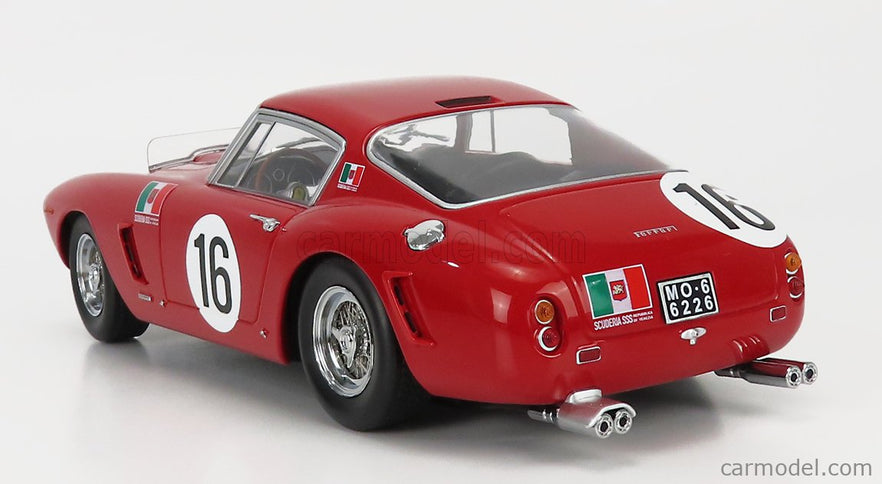 Ferrari 250GT Swb 3.0L V12 Coupe Team Scuderia Serenissima N°16 24h Le Mans 1961 Maurice Trintignant - Carlo Maria Abate 1:18 KK Scale červená