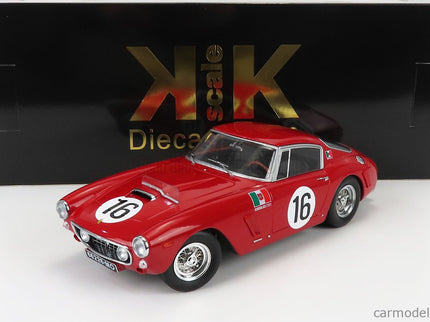 Ferrari 250GT Swb 3.0L V12 Coupe Team Scuderia Serenissima N°16 24h Le Mans 1961 Maurice Trintignant - Carlo Maria Abate 1:18 KK Scale červená
