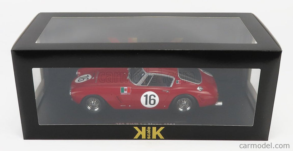 Ferrari 250GT Swb 3.0L V12 Coupe Team Scuderia Serenissima N°16 24h Le Mans 1961 Maurice Trintignant - Carlo Maria Abate 1:18 KK Scale červená
