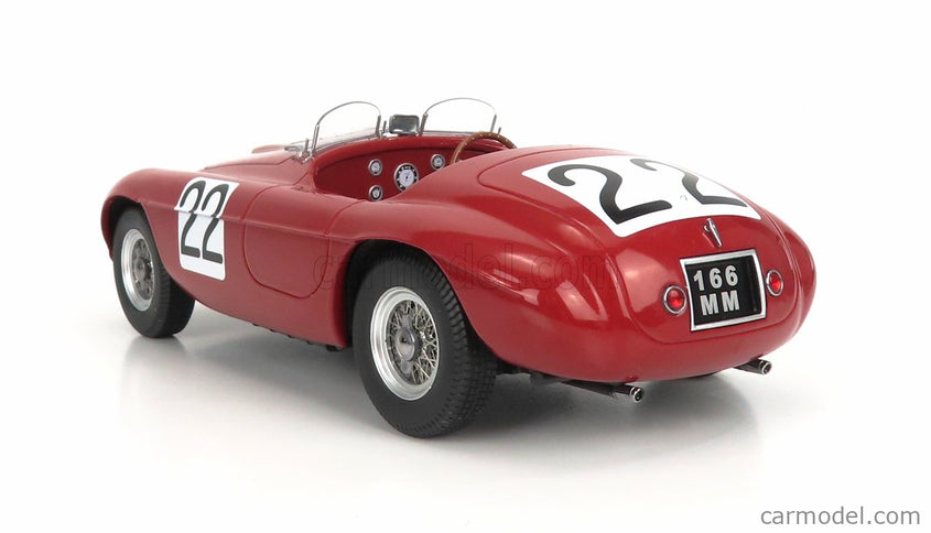 Ferrari 166MM Barchetta 2.0L V12 Spider Team Peter Mitchell-Thomson N°22 Víťaz 24h Le Mans 1949 L.Chinetti - L.Selsdson 1:18 KK Scale červená