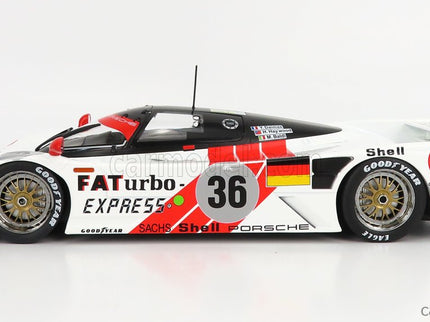 Porsche Dauer 962 3.0L Turbo Team Le Mans Porsche N°36 Víťaz 24h Le Mans 1994 Mauro Baldi - Hurley Haywood - Yannick Dalmas 1:18 Werk83 biela červená
