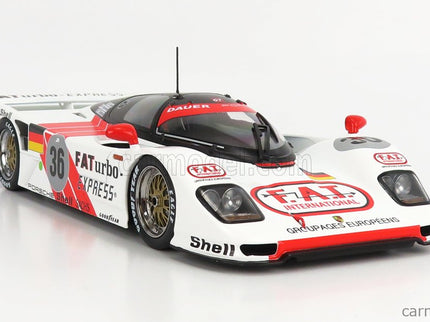 Porsche Dauer 962 3.0L Turbo Team Le Mans Porsche N°36 Víťaz 24h Le Mans 1994 Mauro Baldi - Hurley Haywood - Yannick Dalmas 1:18 Werk83 biela červená