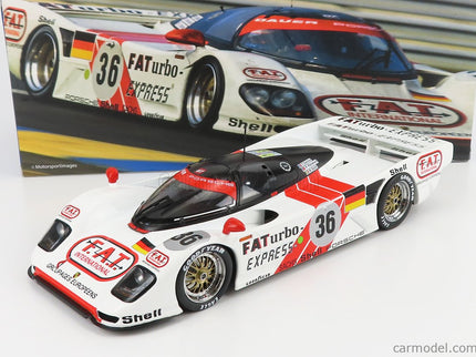 Porsche Dauer 962 3.0L Turbo Team Le Mans Porsche N°36 Víťaz 24h Le Mans 1994 Mauro Baldi - Hurley Haywood - Yannick Dalmas 1:18 Werk83 biela červená