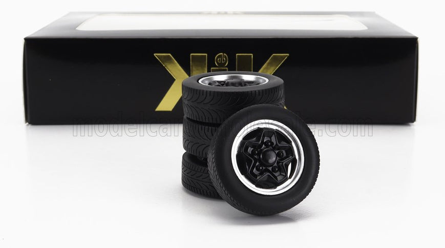 ACCESSORIES | SET 4X WHEELS AND HACKMESSER RIMS FOR PORSCHE 911 CARRERA CLUBSPORT | BLACK
