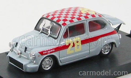 Fiat 600 Abarth 1000 N°28 4h Di Monza 1966 Steinmetz 1:43 Brumm sivá červená