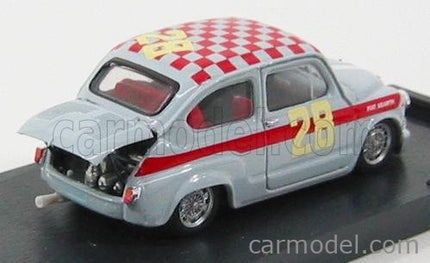 Fiat 600 Abarth 1000 N°28 4h Di Monza 1966 Steinmetz 1:43 Brumm sivá červená