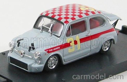 Fiat 600 Abarth 1000 Berlina N°31 4h Monza 1966 L.Cella 1:43 Brumm sivá červená