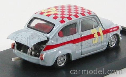 Fiat 600 Abarth 1000 Berlina N°31 4h Monza 1966 L.Cella 1:43 Brumm sivá červená