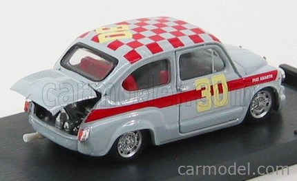 Fiat 600 Abarth 1000 N°30 4h Di Monza 1966 G.Baghetti 1:43 Brumm sivá červená