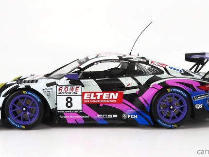 Porsche 911 991 GT3 R Team Ring Police N°8 Vln Nurburgring 2019 J.E.Slooten - L.Luhr - A.De Leener - S.Jans 1:18 IXO Models biela čierna ružová