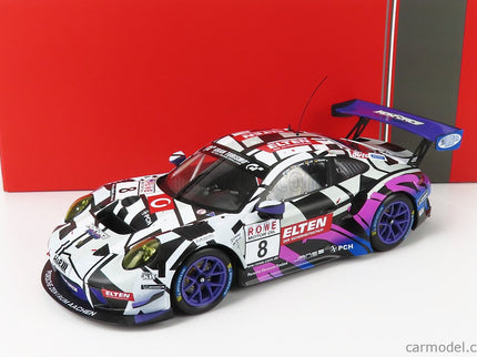 Porsche 911 991 GT3 R Team Ring Police N°8 Vln Nurburgring 2019 J.E.Slooten - L.Luhr - A.De Leener - S.Jans 1:18 IXO Models biela čierna ružová