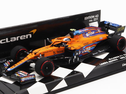 McLAREN | F1  MCL35L TEAM MCLAREN N 4 7th ABU DHABI GP 2021 LANDO NORRIS | ORANGE LIGHT BLUE