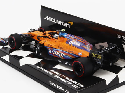 McLAREN | F1  MCL35L TEAM MCLAREN N 4 7th ABU DHABI GP 2021 LANDO NORRIS | ORANGE LIGHT BLUE
