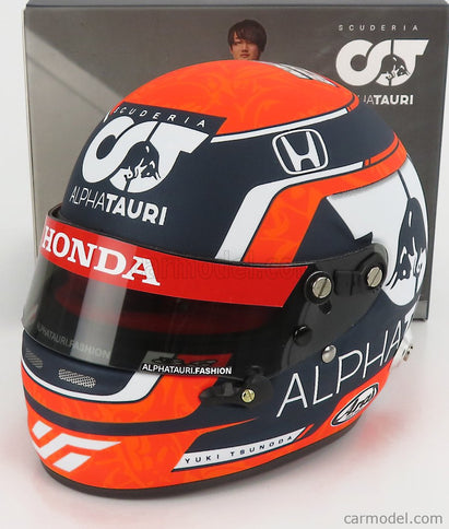 Arai Helmet F1 Helma AT02 Honda RA620H Team Alpha Tauri N°22 Sezóna 2021 Yuki Tsunoda 1:2 Mini Helmet biela čierna červená