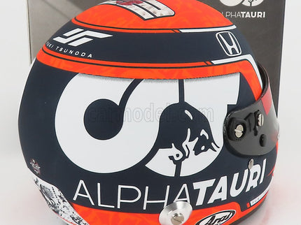 Arai Helmet F1 Helma AT02 Honda RA620H Team Alpha Tauri N°22 Sezóna 2021 Yuki Tsunoda 1:2 Mini Helmet biela čierna červená