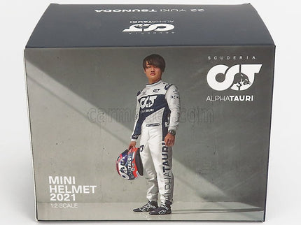 Arai Helmet F1 Helma AT02 Honda RA620H Team Alpha Tauri N°22 Sezóna 2021 Yuki Tsunoda 1:2 Mini Helmet biela čierna červená