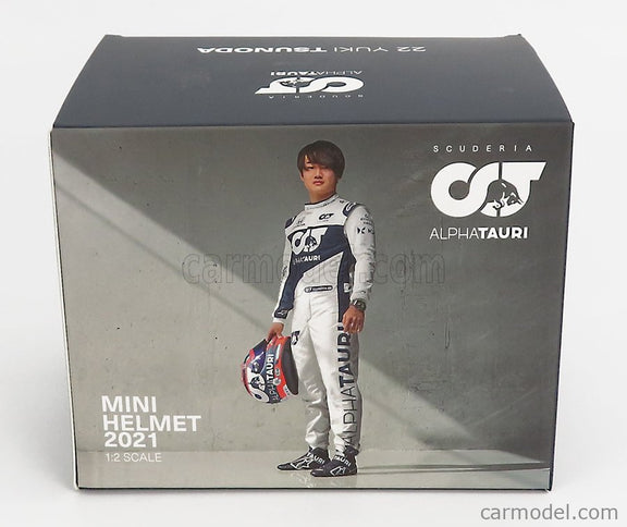 Arai Helmet F1 Helma AT02 Honda RA620H Team Alpha Tauri N°22 Sezóna 2021 Yuki Tsunoda 1:2 Mini Helmet biela čierna červená