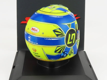 Bell Helmet F1 Helma MCL36 Team Mclaren N°4 Sezóna 2022 Lando Norris 1:5 Spark Model žltá modrá